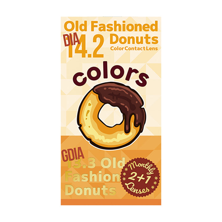 OLD FASHIONED DONUTS(オールドファッション)のパッケージ写真|カラーズ colors マンスリー カラコン カラーコンタクト カラーコンタクト