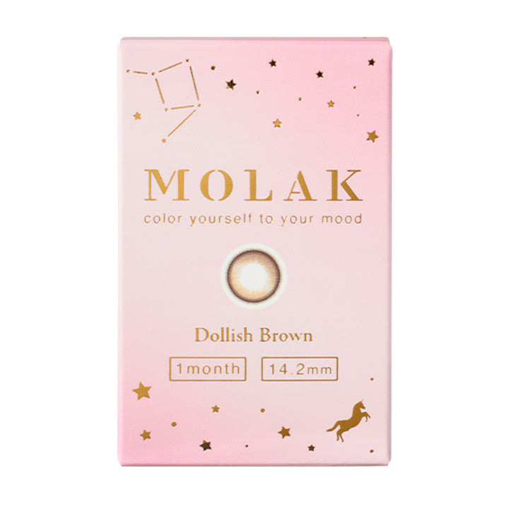 ドーリッシュブラウン(Dollish Brown)のパッケージ写真|モラクワンマンス MOLAK 1month カラコン カラーコンタクト