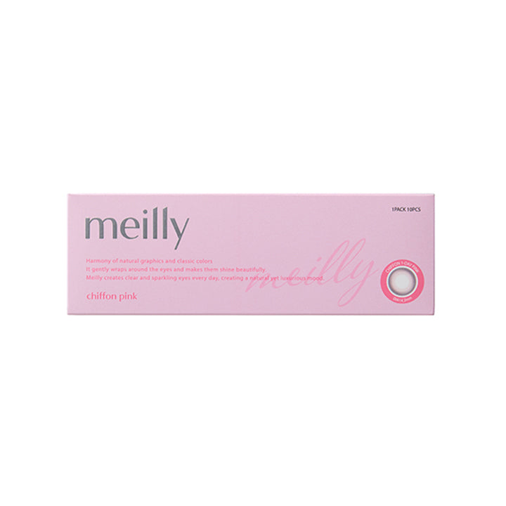 シフォンピンク(Chiffon Pink)のパッケージ画像 | メイリーシフォンワンデー meilly chiffon 1day カラコン カラーコンタクト
