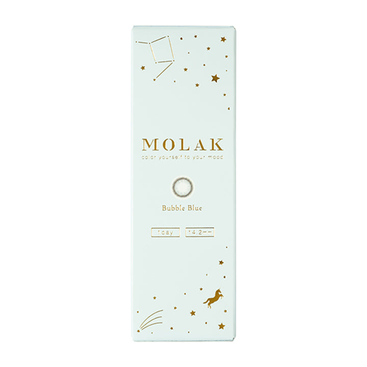 バブルブルーのパッケージ写真|モラクワンデー MOLAK 1day カラコン カラーコンタクト