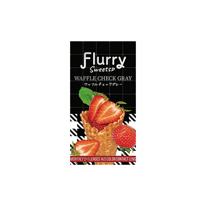 ワッフルチェックグレー(Waffle check Gray)のパッケージ画像 | フルーリーマンスリー Flurry Monthly カラコン カラーコンタクト
