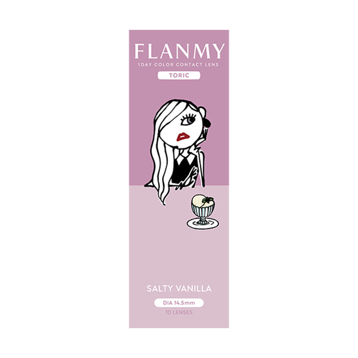 ソルティーバニラのパッケージ画像 | フランミー トーリック FLANMY TORIC 1day カラコン カラーコンタクト
