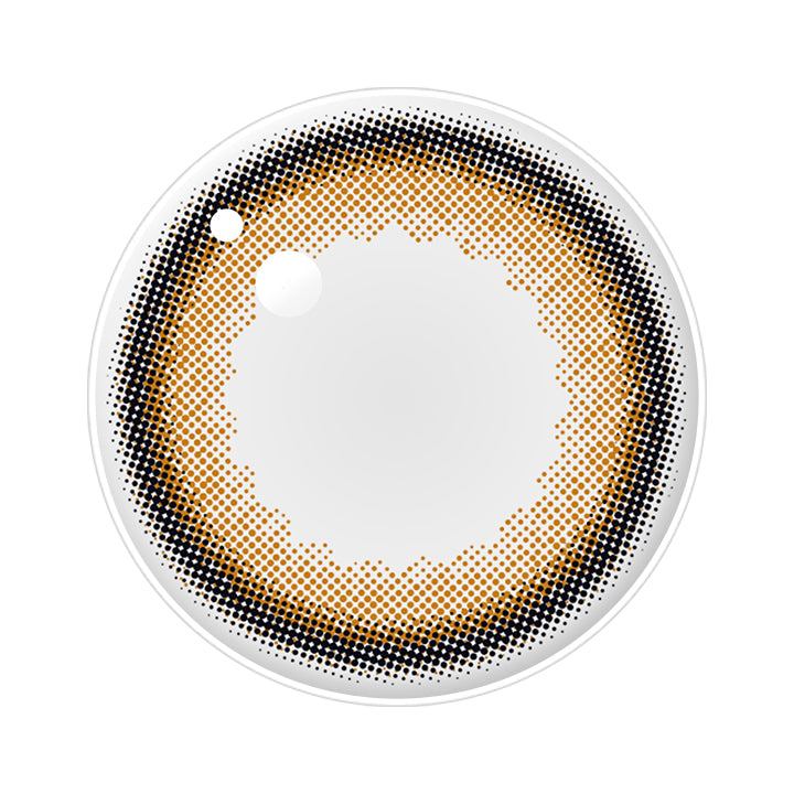 シャモーブラウン(Chameau Brown)のレンズ画像 | アンヴィ envie 1day カラコン カラーコンタクト
