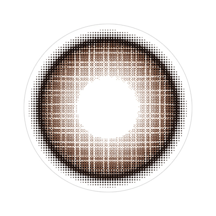 ワッフルチェックブラウン(Waffle check Brown)のレンズ画像 | フルーリーマンスリー Flurry Monthly カラコン カラーコンタクト

