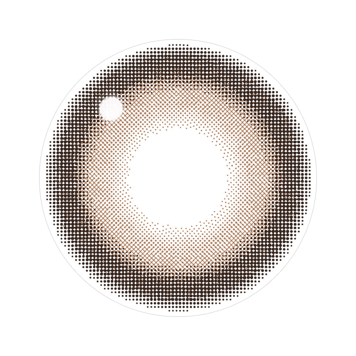 バニラブラウン(VANILLA BROWN)のレンズ写真 Fabulous ファビュラス 1day,DIA15.0mm, 国内最大！！着色直径14.8mm※日本国内承認着色直径において 2025年5月27日時点 自社調べ| ファビュラス Fabulous 1day カラコン カラーコンタクト 
