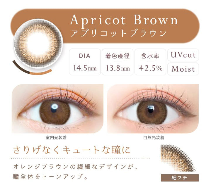エバーカラーワンデーナチュラル(EverColor1day Natural) アプリコットブラウン