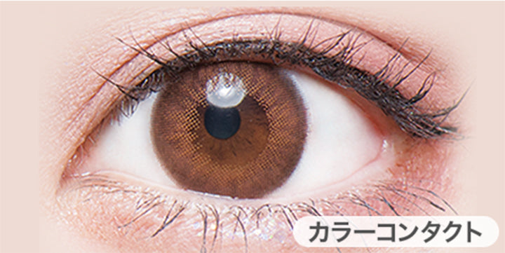 モカダークブラウン(うるうるチワワ)の装用写真,DIA14.5mm,着色直径14.0mm|フルーリーバイカラーズ(Flurry by colors)コンタクトレンズ