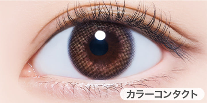 シュガーブラウン装用写真,DIA14.0mm,着色直径13.0mm|グラムアップ(Glam up) ワンデーコンタクトレンズ