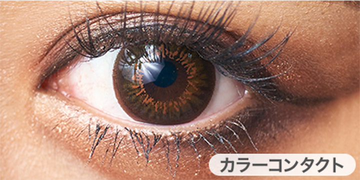 シャインブラウン装用写真,DIA14.5mm,BC8.6mm|アイメイジング(EYEMAZING) ワンデーコンタクトレンズ