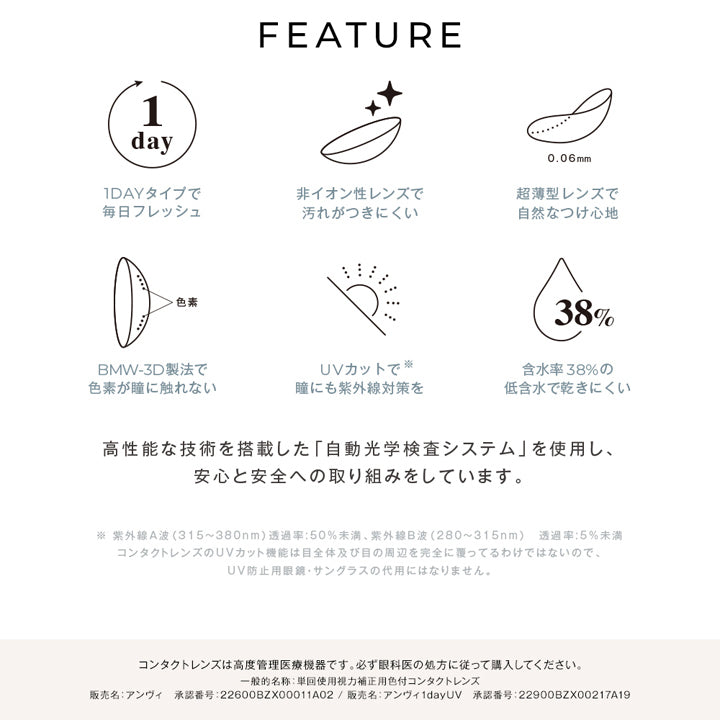 アンヴィ(envie) 10枚 プラムブラック