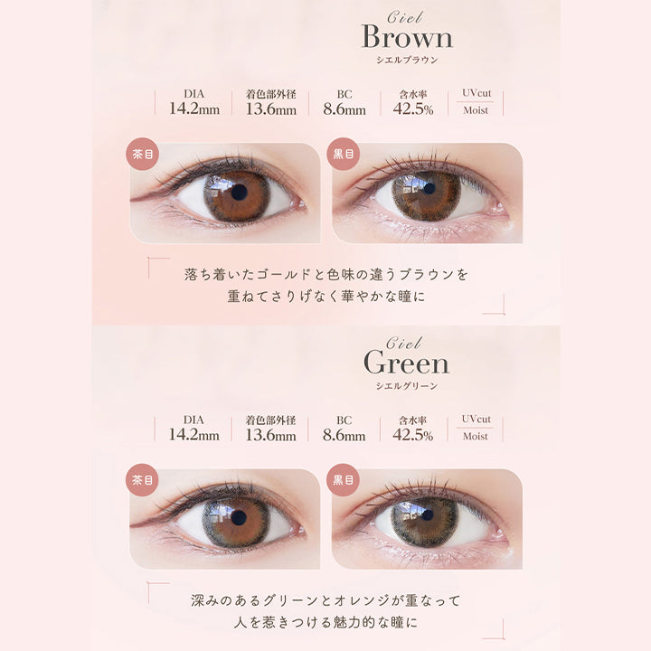 ネオサイトワンデーシエルUV(NeoSight oneday Ciel UV) シエルグリーン