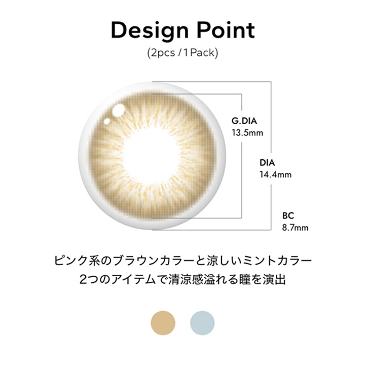 ドゥーヌーンジェムストーンマンスリー(DooNoon GEMSTONES monthly) 2枚 サンストーンブラウン