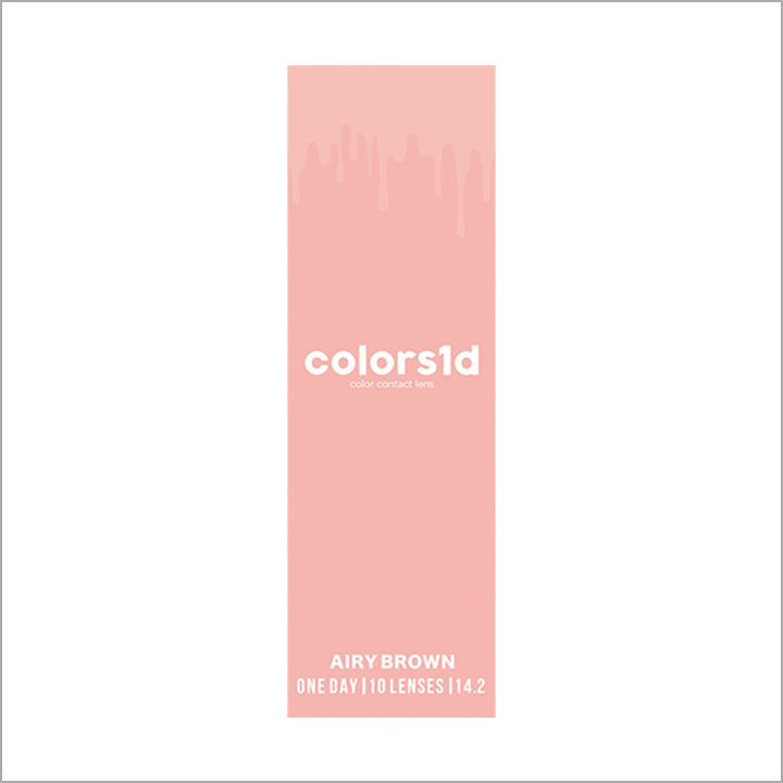エアリーブラウンのパッケージ画像|カラーズワンデー(colors1d)コンタクトレンズ