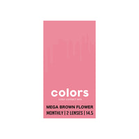 メガブラウンフラワーのパッケージ画像|カラーズ(colors)コンタクトレンズ