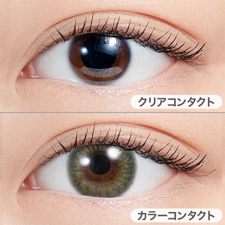 ZUNDA MOCHI(ずんだ餅)の装用写真,DIA14.2mm,着色直径12.5mm|エヌズコレクション(N's COLLECTION) ワンデーコンタクトレンズ