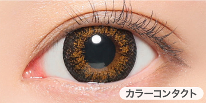 NO.6 ブラウンの装用写真,DIA14.5mm,着色直径13.9mm|シークレットキャンディーマジックワンデー(SECRET CANDYMAGIC 1day) コンタクトレンズ