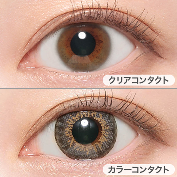 ゴシップグレーの装用写真,DIA14.5mm|キャンディーマジックワンマンス(candymagic 1month)コンタクトレンズ