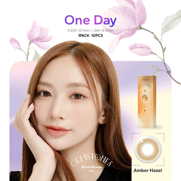 ドゥーヌーン(DooNoon),アンバーヘーゼル,Amber Hazel,GDIA13.7mm,DIA14.5mm,1PACK 10PCS|ドゥーヌーン DooNoon 1day ワンデーコンタクトレンズ