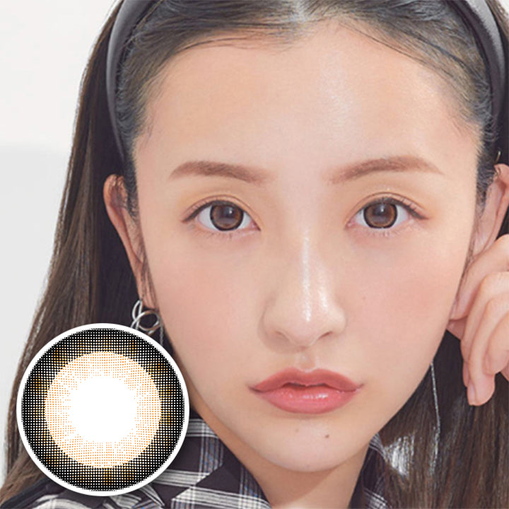NO.3 ブラウンのモデル画像|シークレットキャンディーマジックワンデー(SECRET CANDYMAGIC 1day) コンタクトレンズ