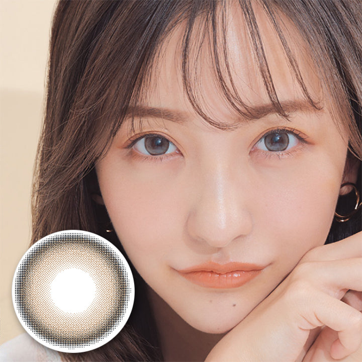 ラテベージュのモデル画像|シークレットキャンディーマジックワンデー(SECRET CANDYMAGIC 1day) コンタクトレンズ