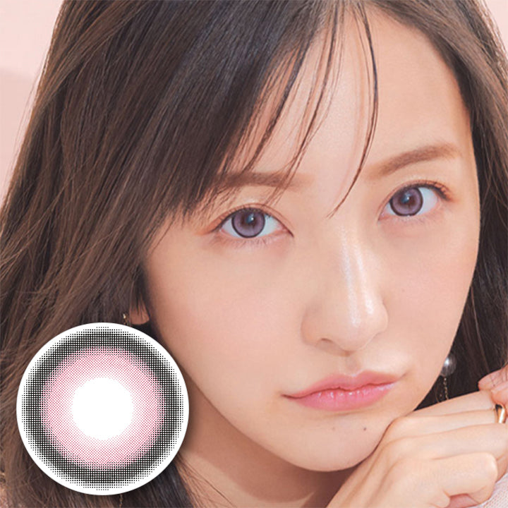 モモピンクのモデル画像|シークレットキャンディーマジックワンデー(SECRET CANDYMAGIC 1day) コンタクトレンズ
