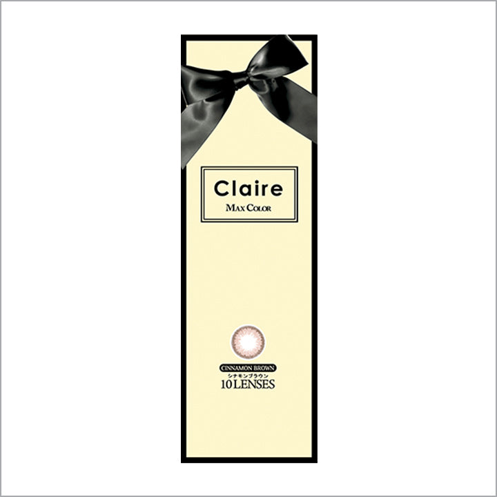 シナモンブラウンのパッケージ画像|Claire by MAX COLOR(クレア by マックスカラー)コンタクトレンズ